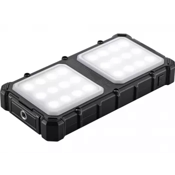 Sandberg Solar Powerbank CampLED 10000, 10000 mAh, Programmējams barošanas avots (PPS), 3.7 V, 15 W, melns