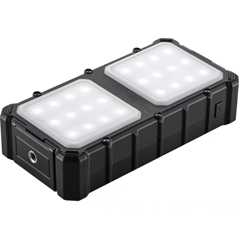 Sandberg Solar Powerbank CampLED 20000, 20000 mAh, Programmējams barošanas avots (PPS), 3.7 V, 15 W, Melna