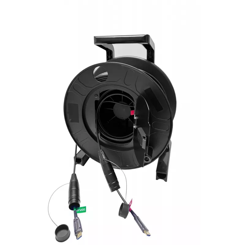 Vivolink PROHDMIOP8K100-DRUM HDMI kabelis 100 m melns
