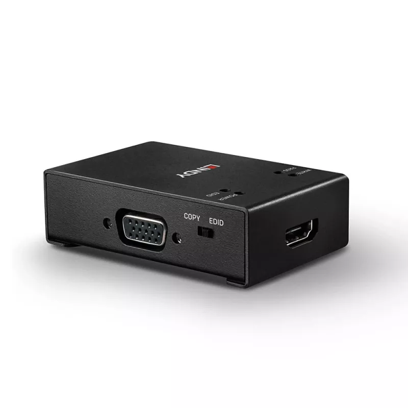 Lindy HDMI / VGA / DVI EDID ierakstītājs, 3840 x 2160 pikseļi, 1920 x 1080, 2560 x 1600, 3840 x 2160, 18 Gbit/s, Melns, Metāls, HDMI