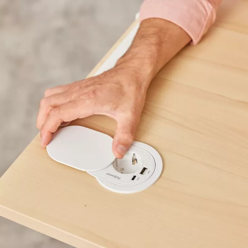 Fellowes 100137178 strāvas pagarinātājs 2 m 1 maiņstrāvas kontaktligzda(-as) Iekštelpām Balts