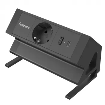 Fellowes 100137172 strāvas pagarinātājs 2 m 1 maiņstrāvas kontaktligzda(s) Iekštelpām Melns