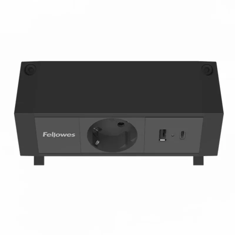 Fellowes 100137172 strāvas pagarinātājs 2 m 1 maiņstrāvas kontaktligzda(s) Iekštelpām Melns