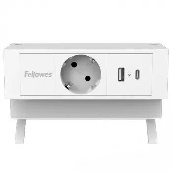 Fellowes 100137173 strāvas pagarinātājs 2 m 1 maiņstrāvas kontaktligzda(-as) Iekštelpām Balts