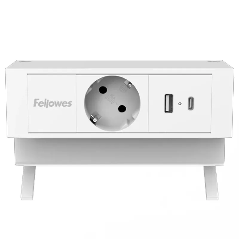 Fellowes 100137173 strāvas pagarinātājs 2 m 1 maiņstrāvas kontaktligzda(-as) Iekštelpām Balts