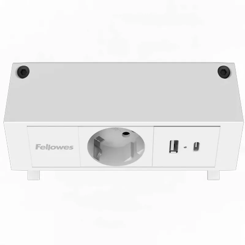 Fellowes 100137173 strāvas pagarinātājs 2 m 1 maiņstrāvas kontaktligzda(-as) Iekštelpām Balts