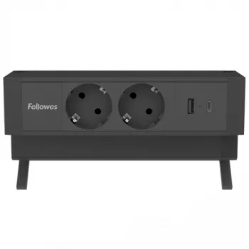 Fellowes 100137182 strāvas pagarinātājs 2 m 2 maiņstrāvas rozetes Iekštelpām Melns
