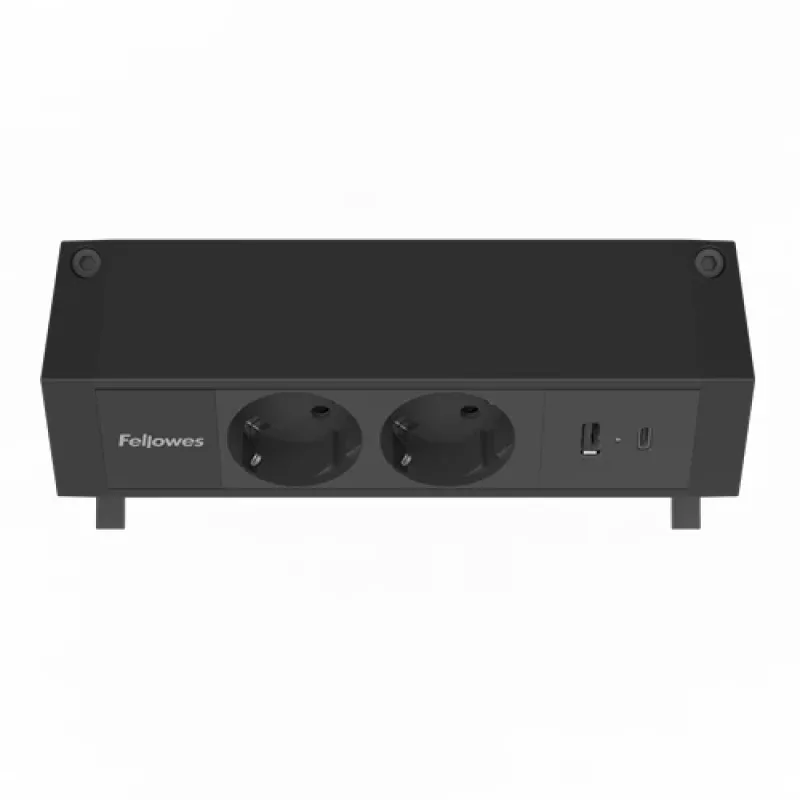 Fellowes 100137182 strāvas pagarinātājs 2 m 2 maiņstrāvas rozetes Iekštelpām Melns