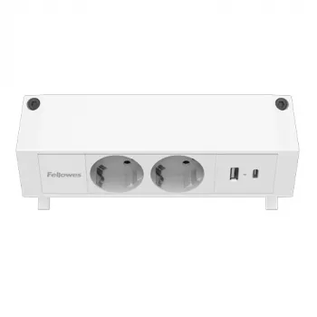 Fellowes 100137183 strāvas pagarinātājs 2 m 2 maiņstrāvas kontaktligzdas Iekštelpām Balts