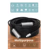 USB-C uz USB-C aktīvais pagarinātāja kabelis EQUIP 10 m, USB 3.2 Gen 1 (5 Gbps), melns