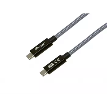 USB-C uz USB-C kabelis EQUIP 2,0 m — USB 3.2 Gen 2x2, 20 Gbps, PD 240W, 4K/60Hz, melns