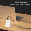 USB-C uz USB-C kabelis EQUIP 2,0 m — USB 3.2 Gen 2x2, 20 Gbps, PD 240W, 4K/60Hz, melns