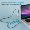 USB-C uz USB-C kabelis EQUIP 2,0 m — USB 3.2 Gen 2x2, 20 Gbps, PD 240W, 4K/60Hz, melns