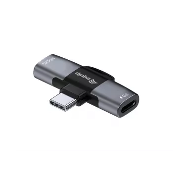 Adapter USB-C OTG 2-in-1 EQUIP 133479 — 100W PD, 10Gbps, 1x USB-C uz 2x USB-C, pelēks