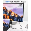 USB–HDMI adapteris EQUIP 133498 (USB-C un USB-A vīrišķais uz HDMI, 1080p, alumīnija korpuss, pelēks)