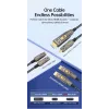 EQUIP HDMI 2.1 Active Optical kabelis 10 m — Detachable Type-D (Micro) + Type-A, 48 Gbit/s, 8K/60Hz