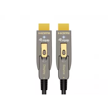 Equip HDMI 2.1 aktīvais optiskais kabelis 15 m, noņemams D tips + A, 48 Gbit/s, 8K/60 Hz