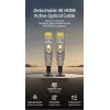 Equip HDMI 2.1 aktīvais optiskais kabelis 15 m, noņemams D tips + A, 48 Gbit/s, 8K/60 Hz