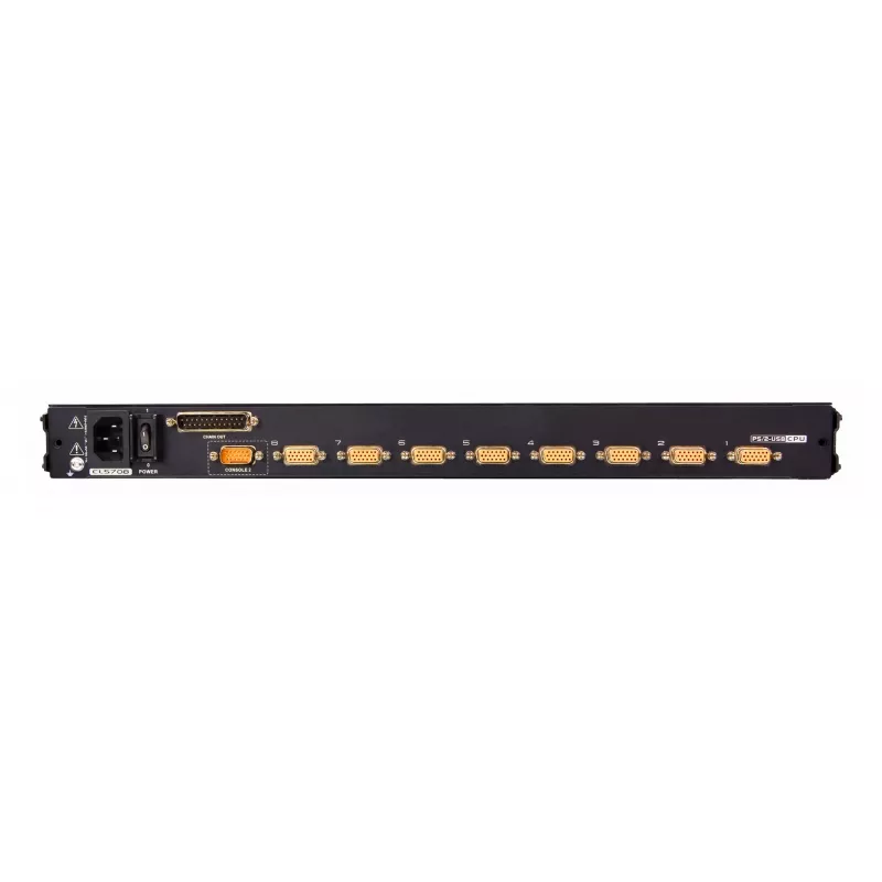 ATEN 8-Port 19 inch LCD KVM Switch (USB - PS/2 VGA) ar USB perifērijas portu