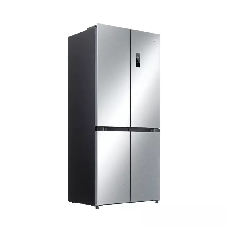 Brīvi stāvošs Side-by-Side ledusskapis Xiaomi Mijia Cross Door 502L — Kopējā ietilpība 502 L (ledusskapis 326 L / saldētava 176 L), No Frost, energoefektivitātes klase E, augstums 191,2 cm, 37 dB, matēts sudrabs
