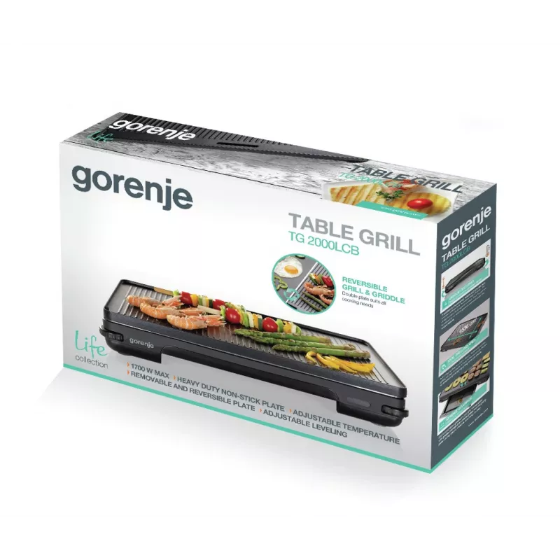 Gorenje TG2000LCB Brīvi stāvošs 2000 W Melns