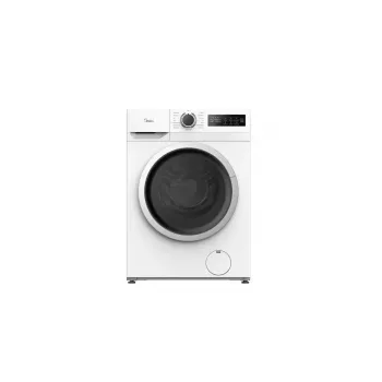Priekšējās ielādes veļas mazgājamā mašīna Midea MF110W80BA10/W-HR — 8 kg, 1400 apgr./min, A energoefektivitātes klase, LED displejs, tvaika funkcija, 60 × 48 cm