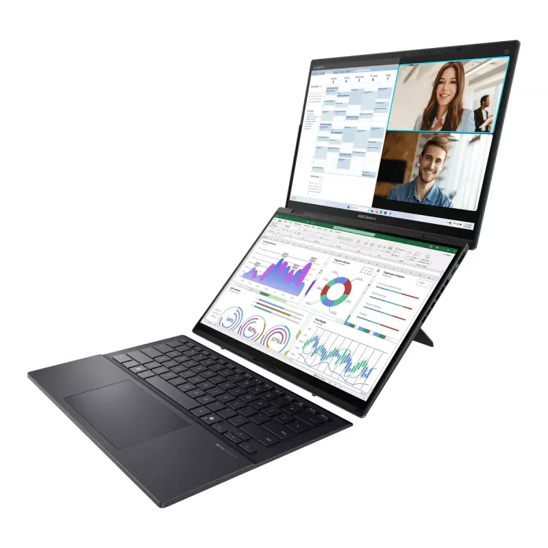 Portatīvais dators ASUS Zenbook Duo UX8406CA-QL287W 14 collu OLED skārienekrāns FHD 1920x1200 Intel Core Ultra 7 255H 16GB LPDDR5X 1TB SSD Intel Arc Windows 11 Home