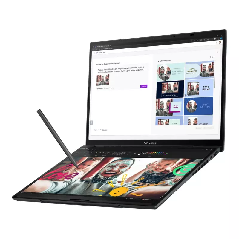 Portatīvais dators ASUS Zenbook Duo UX8406CA-QL287W 14 collu OLED skārienekrāns FHD 1920x1200 Intel Core Ultra 7 255H 16GB LPDDR5X 1TB SSD Intel Arc Windows 11 Home