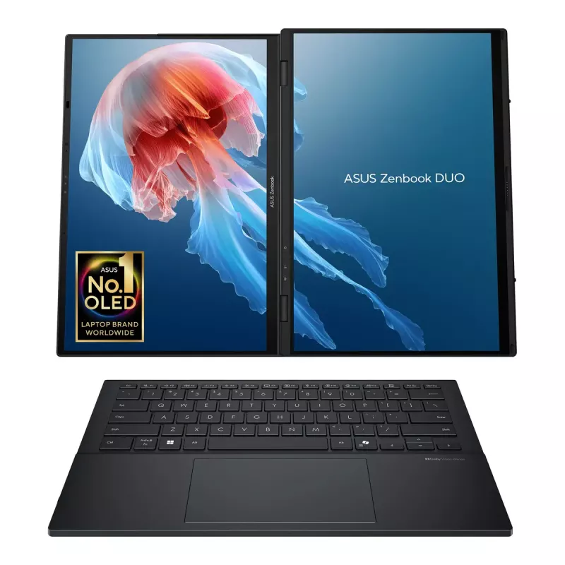 Portatīvais dators ASUS Zenbook Duo UX8406CA-QL287W 14 collu OLED skārienekrāns FHD 1920x1200 Intel Core Ultra 7 255H 16GB LPDDR5X 1TB SSD Intel Arc Windows 11 Home