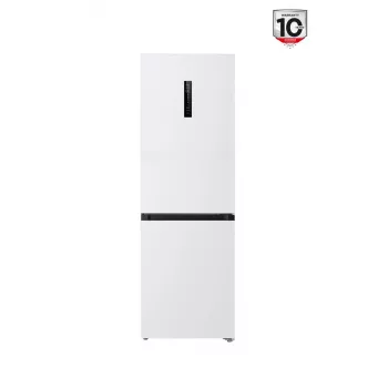 Ledusskapis TCL RP340BWD1 — brīvi stāvošs kombi, No Frost, 223 L ledusskapis / 117 L saldētava, 185 cm, Energoefektivitātes klase D, displejs, 35 dB, balts
