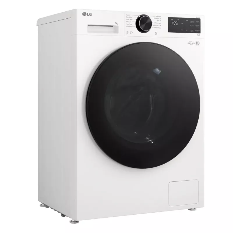 LG F2X50S9TWB veļas mazgājamā mašīna, priekšējā ielāde, 9 kg, 1170 apgr./min, A enerģijas klase, 600×535×850 mm, balta