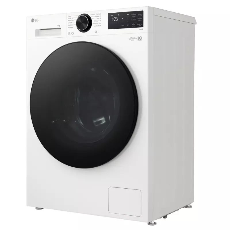 LG F2X50S9TWB veļas mazgājamā mašīna, priekšējā ielāde, 9 kg, 1170 apgr./min, A enerģijas klase, 600×535×850 mm, balta
