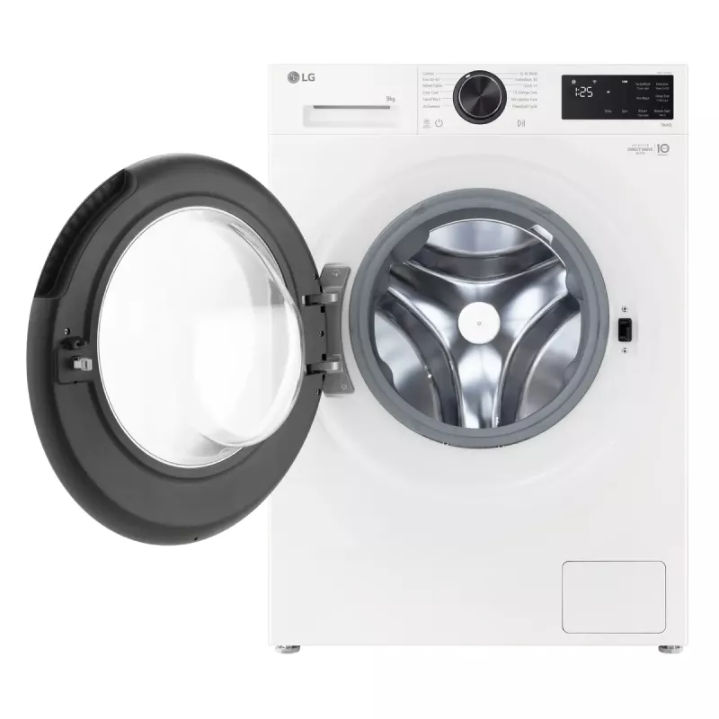 LG F2X50S9TWB veļas mazgājamā mašīna, priekšējā ielāde, 9 kg, 1170 apgr./min, A enerģijas klase, 600×535×850 mm, balta