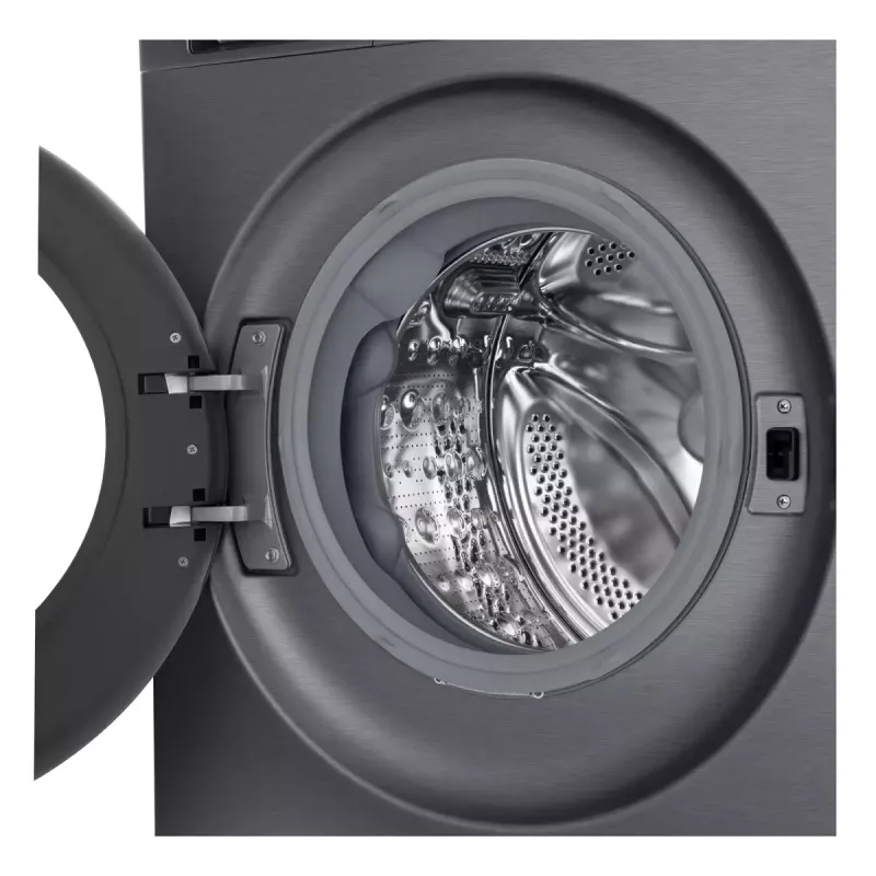 LG F4X5011TBB, A, priekšējā ielāde, mazgāšanas ietilpība 11 kg, dziļums 56,5 cm, 1400 RPM, melna veļas mašīna ar priekšējo ielādi 1351 RPM