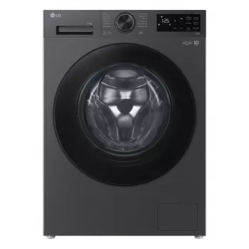 LG F4X5011TBB, A, priekšējā ielāde, mazgāšanas ietilpība 11 kg, dziļums 56,5 cm, 1400 RPM, melna veļas mašīna ar priekšējo ielādi 1351 RPM