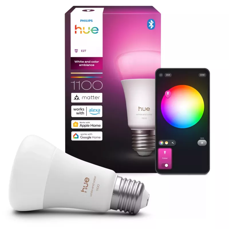Philips Hue balta and colour ambience A60 – E27 viedā spuldze – 1100