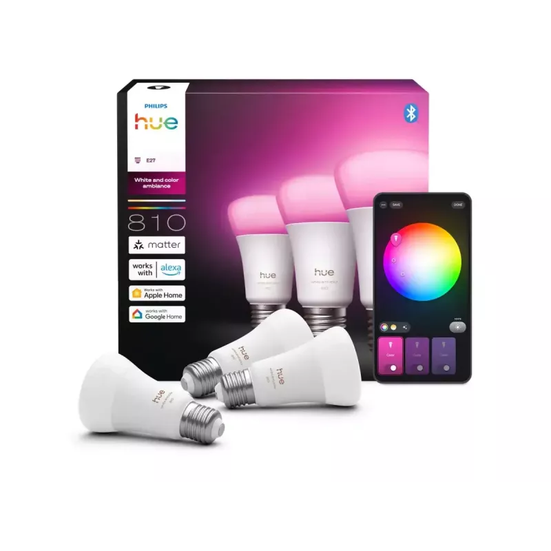 Philips Hue balta and colour ambience A60 – E27 viedā spuldze – 810