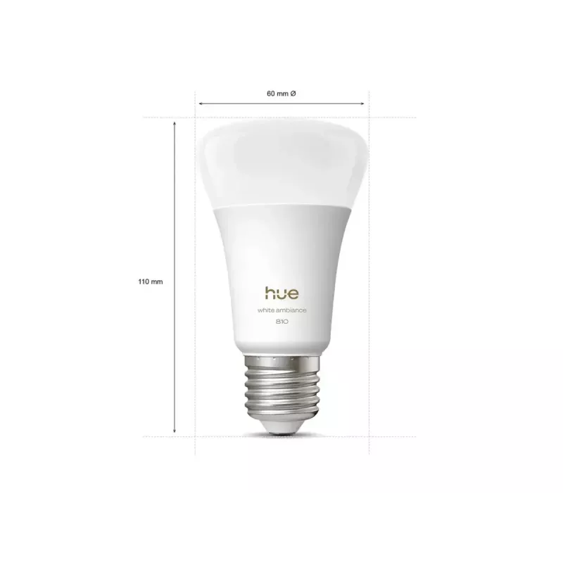 Philips Hue WA 810 A60 3P EU | E27 | 6 W | Silti līdz vēsi balta gaisma | Bluetooth, Zigbee