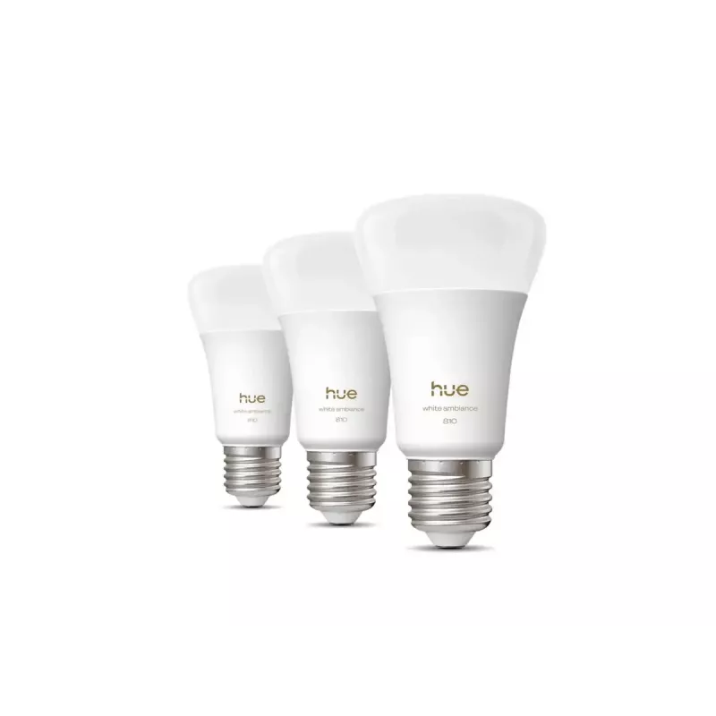 Philips Hue WA 810 A60 3P EU | E27 | 6 W | Silti līdz vēsi balta gaisma | Bluetooth, Zigbee