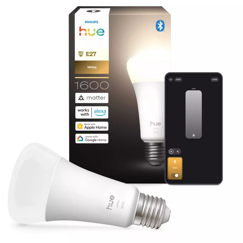 Viedā spuldze Philips Hue balta A60 E27 1600 lūmeni Bluetooth Zigbee