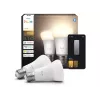 Philips Hue W 810 A60 2P EU | E27 | 7 W | Silta balta līdz vēsi balta gaisma | Bluetooth, Zigbee