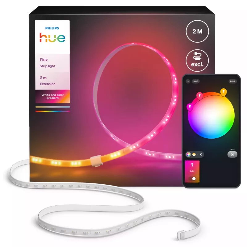 Pagarinātāja lentes gaisma Philips Hue Flux — 2 m