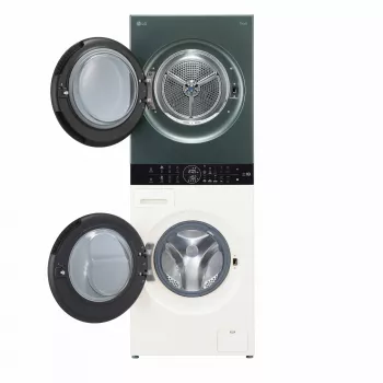 Veļas mazgājamā žāvējamā mašīna LG WT1210EGF brīvstāvoša ar priekšējo ielādi, 22 kg, 1400 apgr./min, Zaļa/Balta