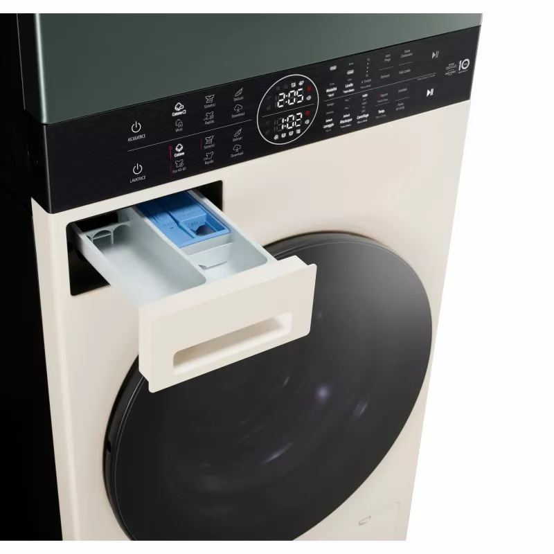 Veļas mazgājamā žāvējamā mašīna LG WT1210EGF brīvstāvoša ar priekšējo ielādi, 22 kg, 1400 apgr./min, Zaļa/Balta
