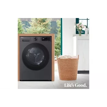 LG RHX5009TBB veļas žāvētājs Brīvstāvošs Ar priekšējo ielādi 9 kg Grafīta