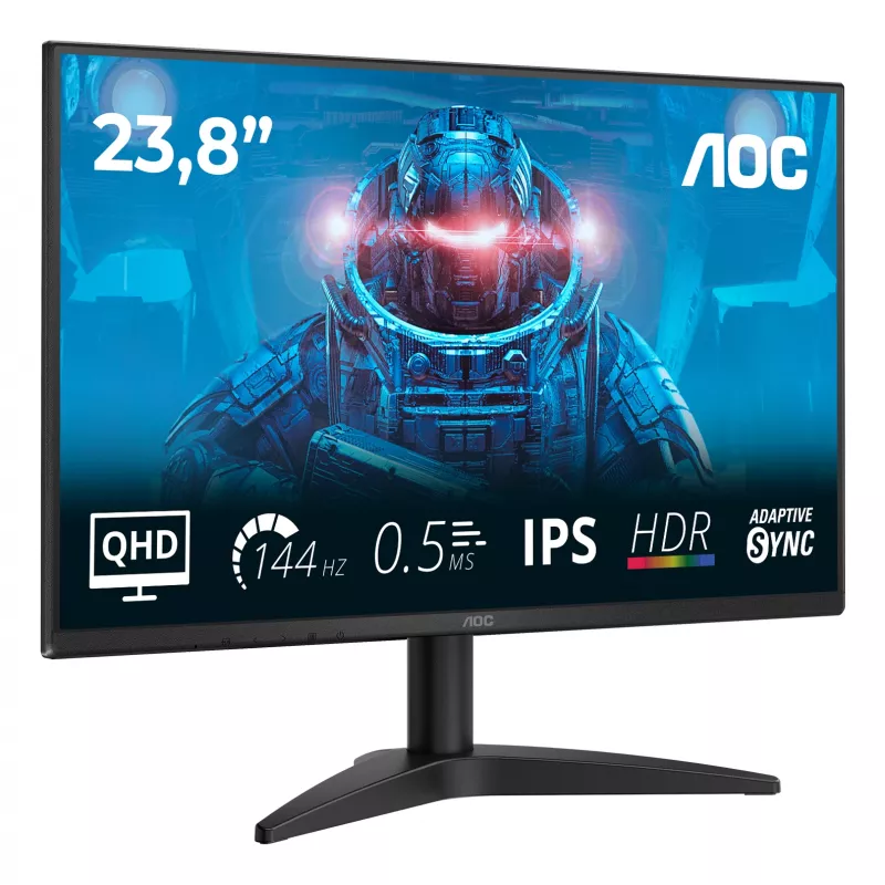 AOC B3 Q24B36X datora monitors 60,5 cm (23,8 collas) 2560 x 1440 pikseļi Quad HD LED melns