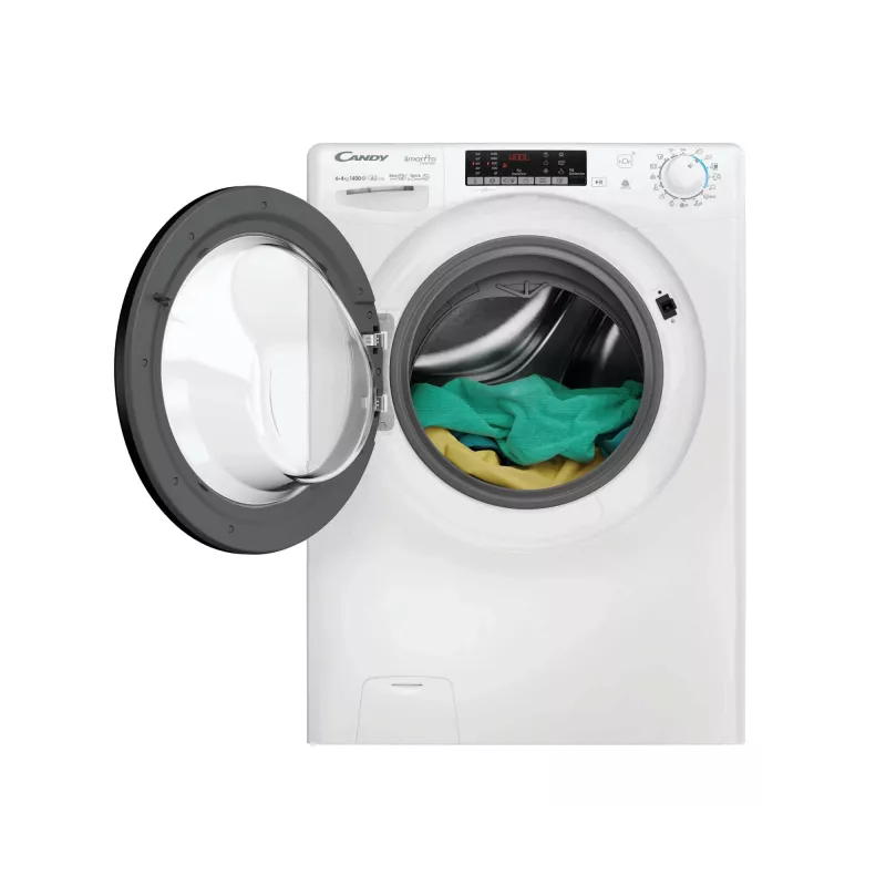 Candy Smart Pro CSOW44644TWMB6-S veļas mazgājamā un žāvējamā mašīna Brīvi stāvoša Ielādēšana no priekšas Balta