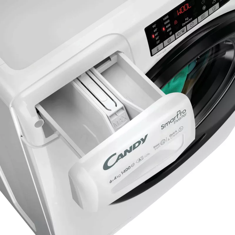 Candy Smart Pro CSOW44644TWMB6-S veļas mazgājamā un žāvējamā mašīna Brīvi stāvoša Ielādēšana no priekšas Balta