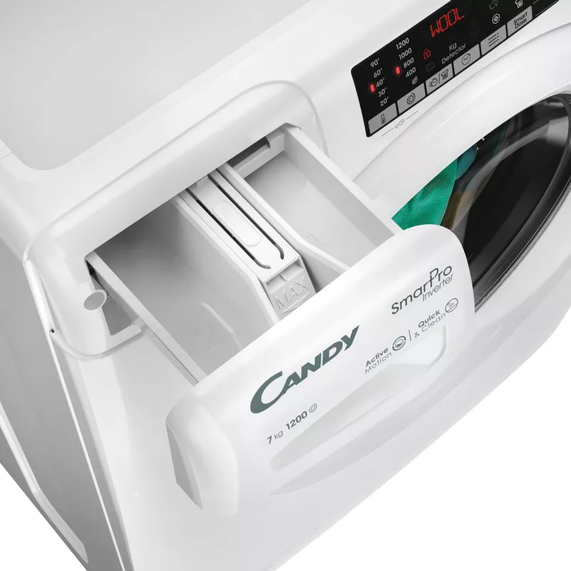 Candy Smart Pro Inverter CO4 274TWM6/1-S veļas mazgājamā mašīna Priekšējā ielāde 7 kg 1200 apgr./min. Balts