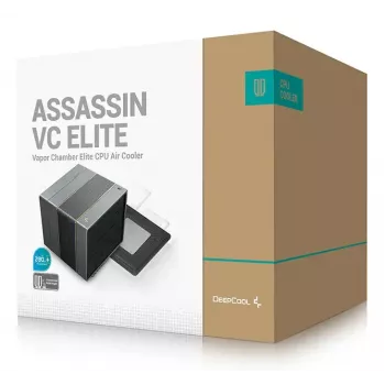 CPU gaisa dzesētājs DeepCool ASSASSIN VC ELITE, 120/140 mm ventilatori, FDB, 147×144×164 mm, Melns